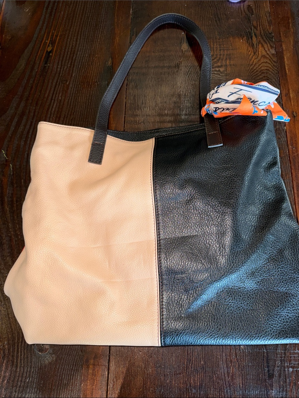 Vera Pelle Made in Italy-Leather Tote Bag